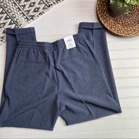 ZARA Blue Draw String Jogger style Pants - Picture 10 of 10